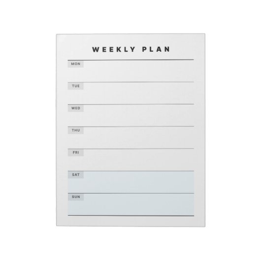 Weekblad Notitieblok (Linkerzijde)