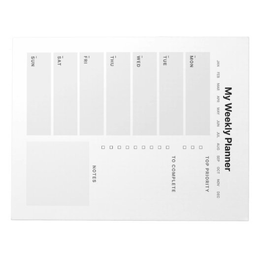 Weekblad Notitieblok (Voorkant)