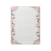 Weekblad Planner Girl Floral Waterverf Notitieblok (Linkerzijde)