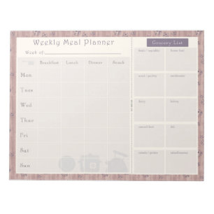 Weekblad Planner Mauve Kitty Cat Notitieblok
