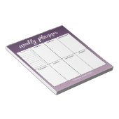 Weekblad Planner Modern Script Paars Ombre Notitieblok (Schuin)