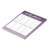 Weekblad Planner Modern Script Paars Ombre Notitieblok (Linkerzijde)