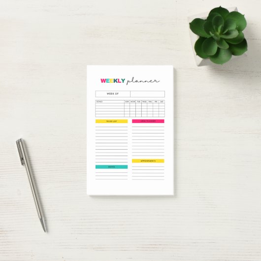 Weekblad Planner Post-it® Notes (Kantoor)