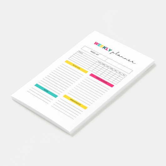 Weekblad Planner Post-it® Notes (Schuin)