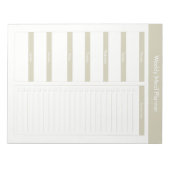 Weekblad Planner - Taupe Notitieblok (Voorkant)