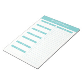 Weekblad Planner - Turquoise Notitieblok