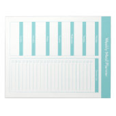 Weekblad Planner - Turquoise Notitieblok (Voorkant)