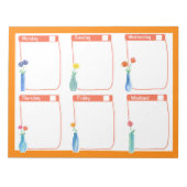 Weekblad Rose Bouquet Sinaasappel Notitieblok (Voorkant)