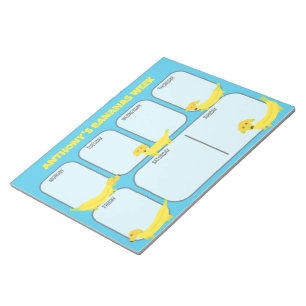 Weekblad voor Cute Yellow Banana Dogs Notitieblok