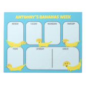 Weekblad voor Cute Yellow Banana Dogs Notitieblok (Voorkant)
