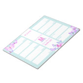 Weekblad voor dagelijks gebruik voor roze vlinderm notitieblok (Schuin)