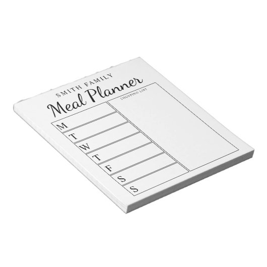 Weekblad voor familie notitieblok (Schuin)