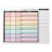 Weekblad voor regenboogstralen met lijst van kerne notitieblok (Voorkant)