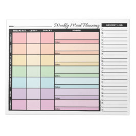 Weekblad voor regenboogstralen met lijst van kerne notitieblok