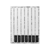 Weekblad voor zwart-witpatroon notitieblok (Linkerzijde)