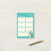 Weekblad Witte sneeuw laat Waterverf vallen Post-it® Notes (Op bureau)