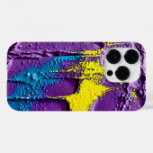 Weekblauw-gele extrusiekleuren Case-Mate iPhone case (Achterkant (horizontaal))