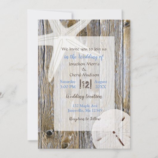 Weekbrauwen en zanddollak kaart (Voorkant)