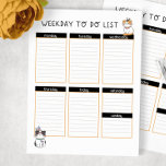 Weekdag van de Kat van de stam om lijst te doen Notitieblok<br><div class="desc">Dit is een GESPONNEN cadeau voor je favoriete leraren,  moeders,  studenten,  wie dan ook (omdat we het allemaal druk hebben,  toch?)! Geweldig voor: Leerlingenweek,  terug naar schooltijd,  kerstcadeaus en nog veel meer!</div>