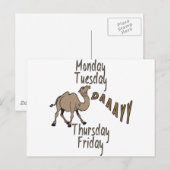 Weekdagen Hump Dag Briefkaart (Voorkant / Achterkant)