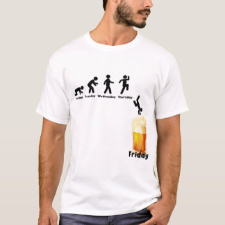 Weekday Evolution Beer Friday Party Drink T-shirt