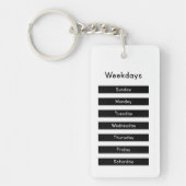 Weekdays Sleutelhanger (Voorkant)