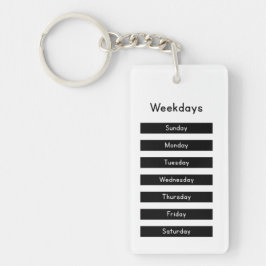 Weekdays Sleutelhanger