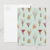  weekdieren (blauw) briefkaart (Voorkant / Achterkant)