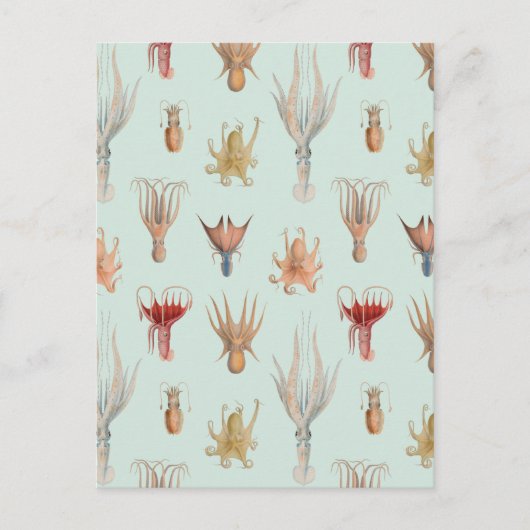  weekdieren (blauw) briefkaart (Voorkant)