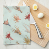 weekdieren (blauw) theedoek (Quarter Fold)