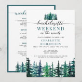 weekeinde in de Bossen moderne bachelorette Kaart (Voorkant / Achterkant)