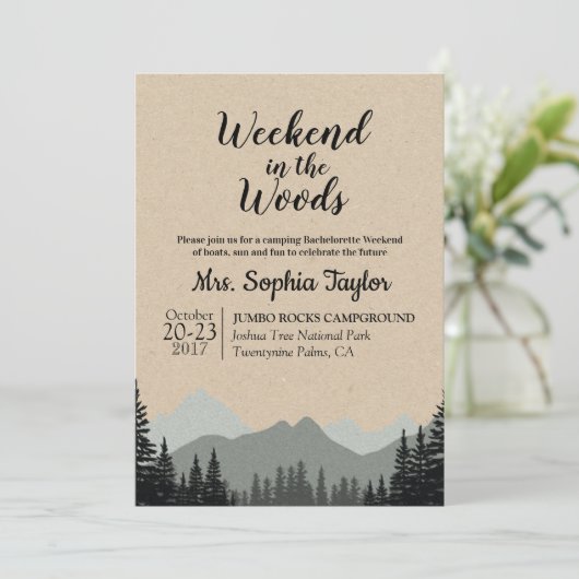 Weekeinde in de uitnodiging tot het indienen van B (Staand voorkant)