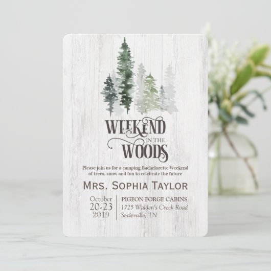 Weekeinde in de uitnodiging tot het indienen van B (Staand voorkant)