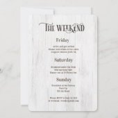 Weekeinde in de uitnodiging tot het indienen van B (Achterkant)