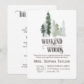 Weekeinde in de uitnodiging tot het indienen van B (Voorkant / Achterkant)