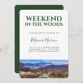 Weekeinde in de uitnodiging van de Bachelorette-pa (Voorkant / Achterkant)