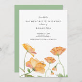 Weekeinde in de uitnodiging van de Bachelorette-pa (Voorkant / Achterkant)