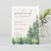 Weekeinde in de uitnodiging van de Bachelorette-pa (Staand voorkant)