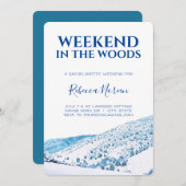 Weekeinde in de uitnodiging van de Bachelorette-pa (Voorkant / Achterkant)