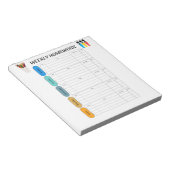 WEEKELIJKS HUISWERK NOTITIEBLOK (Schuin)