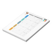 WEEKELIJKS HUISWERK NOTITIEBLOK (Linkerzijde)