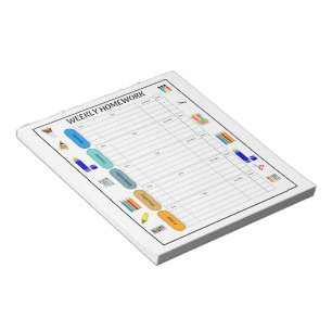 WEEKELIJKS HUISWERK NOTITIEBLOK