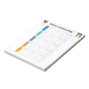 WEEKELIJKS HUISWERK NOTITIEBLOK