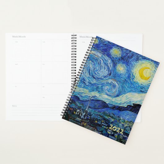 Weekelijks Maandelijks Van Gogh Sterrennacht schil Planner (Display)