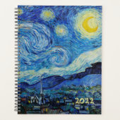 Weekelijks Maandelijks Van Gogh Sterrennacht schil Planner (Voorkant)