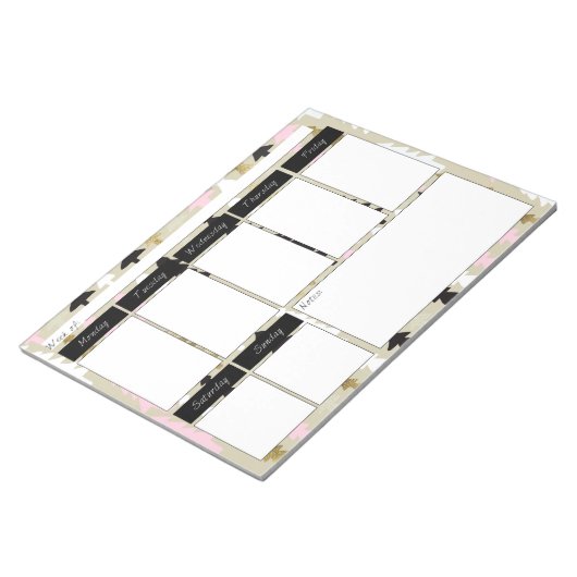 Weekelijks Notitieblok van het patroon van grafisc (Schuin)