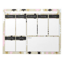 Weekelijks Notitieblok van het patroon van grafisc