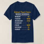Weekelijks treinwagenchauffeur in ruste Retirement T-shirt (Design voorkant)