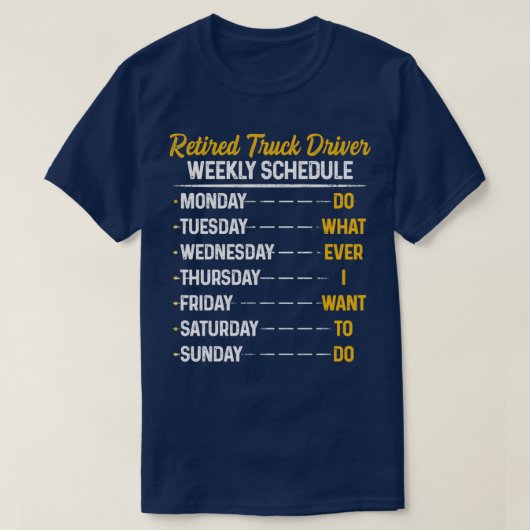 Weekelijks treinwagenchauffeur in ruste Retirement T-shirt (Design voorkant)