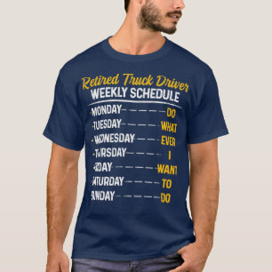 Weekelijks treinwagenchauffeur in ruste Retirement T-shirt